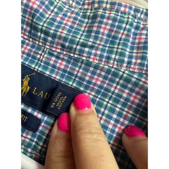 Ralph Lauren Men's 100% Cotton Custom Fit Medium Button Front Shirt - Picture 4 of 11